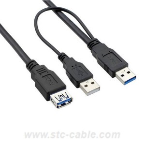 USB 3.0 A Male to USB Female for External Hard Disk with Extra Power
