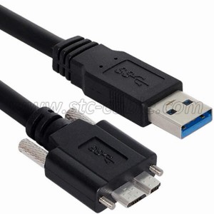 micro usb 3.0 cable with dual screws locking