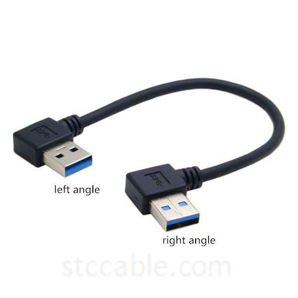 USB 3.0 Type A 90 Degree Left Angled to USB 3.0 A Type Right Angled Extension Cable - China STC Electronic(Hong Kong)
