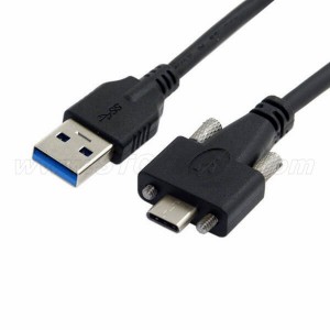 USB 3.1 Type-C dobbeltskruelås Billede 1