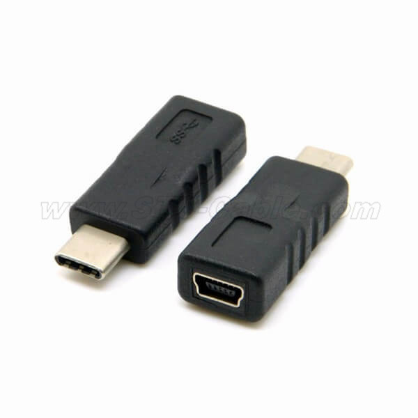 USB 3.1 Type C Male Connector to Mini USB 2.0 5Pin Female Data Adapter