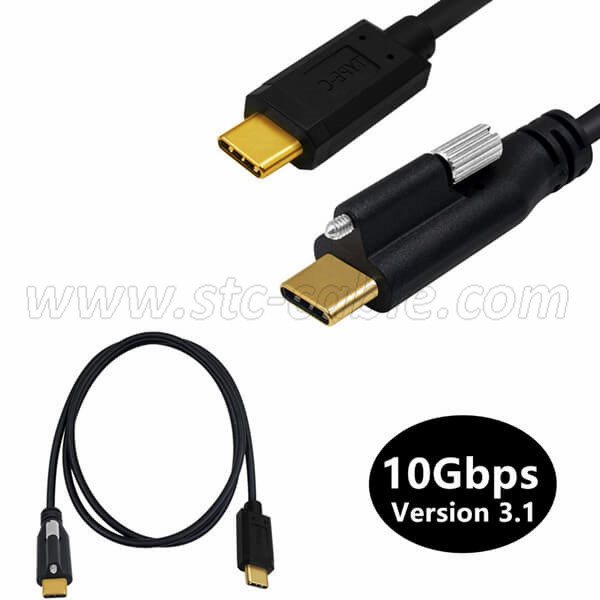 USB 3.1 Type-C with single M2 Screw Locking 10Gbps Data Cable