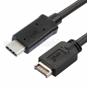 USB 3.1 Type-E Male Port to Type-C male Port Internal Adapter Cable