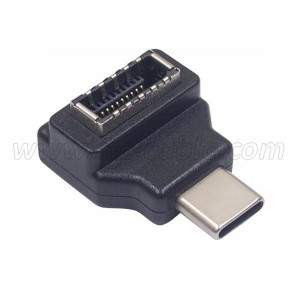 USB 3.1 Type E Female to USB C Male Adapter