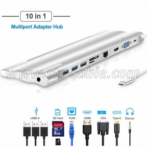 USB C Hub 10 in 1 Adapter