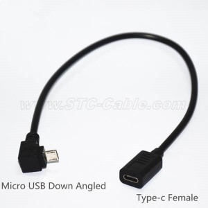 USB C TO Angle Micro USB Date cable