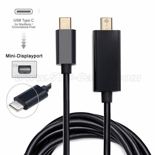 USB-C USB 3.1 Type C to Mini DisplayPort DP Male 4K Monitor Cable for Mac book & Laptop 1.8M