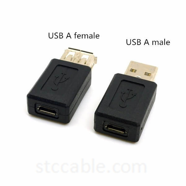 USB Female to Micro 5pin Female Extension Adapter convertor connector Black