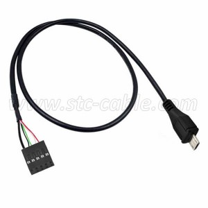 Micro USB 5Pin Male to Dupont 5 Pin Female Header Motherboard Adapter Cable