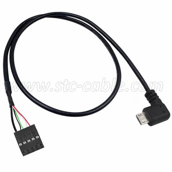 USB Header to right angle micro USB Dupont Cable