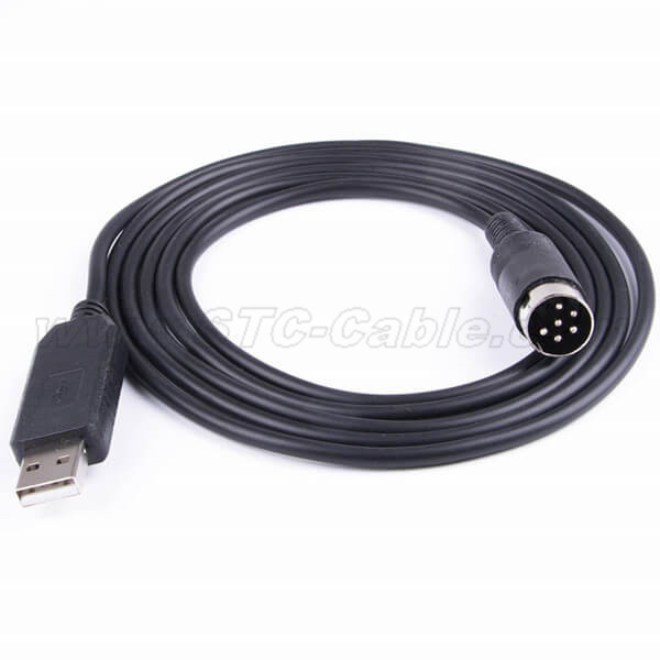 USB RS232 Adapter Cable with DIN 6P