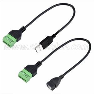 USB to 5 Pins Screw Terminal Female Cable