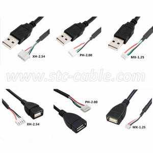 USB to XH PH JST MX Wire Harness Cable