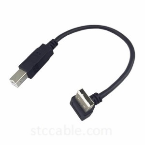Up Angled 90 degree USB 2.0 Male to B type Male Cable