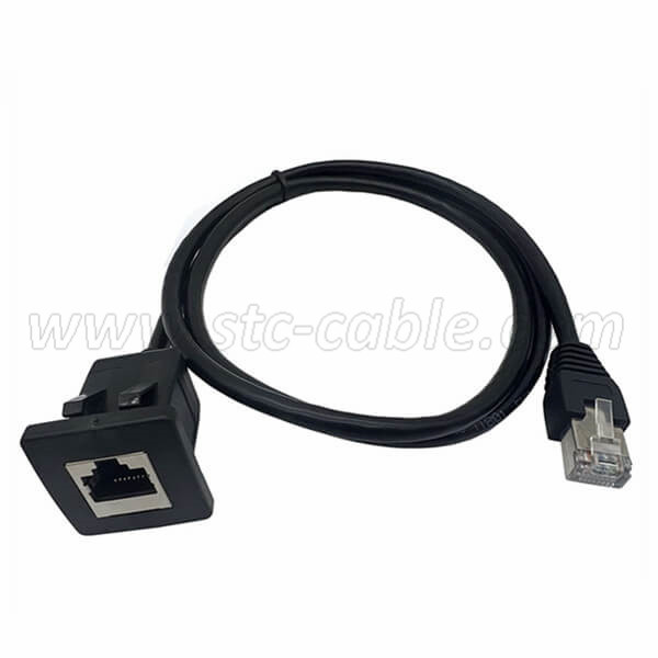 Waterproof latch Locking CAT6 RJ45 Ethernet cable