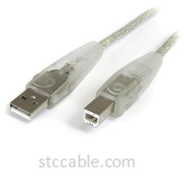 6 ft Transparent USB 2.0 Cable – A to B