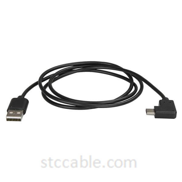 USB-A to USB-C Cable – Right-Angle – Male to Male – 1 m (3 ft.) – USB 2.0