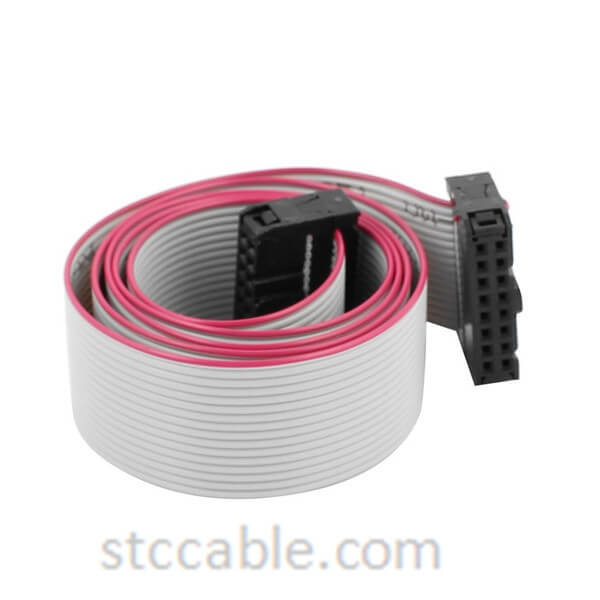 2.54mm Pitch 16P female to female IDC Connector Flat Ribbon Cable Cord Gray 24 inch Length