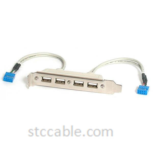 4 Port USB A Female Slot Plate Adapter