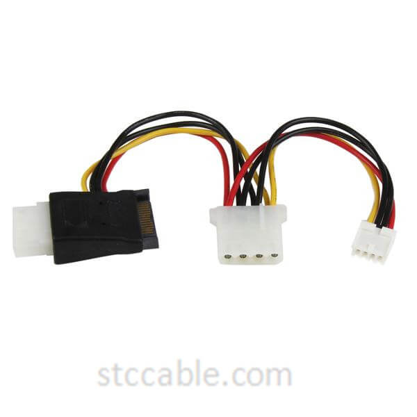 LP4 to SATA Power Cable Adapter with Floppy Power