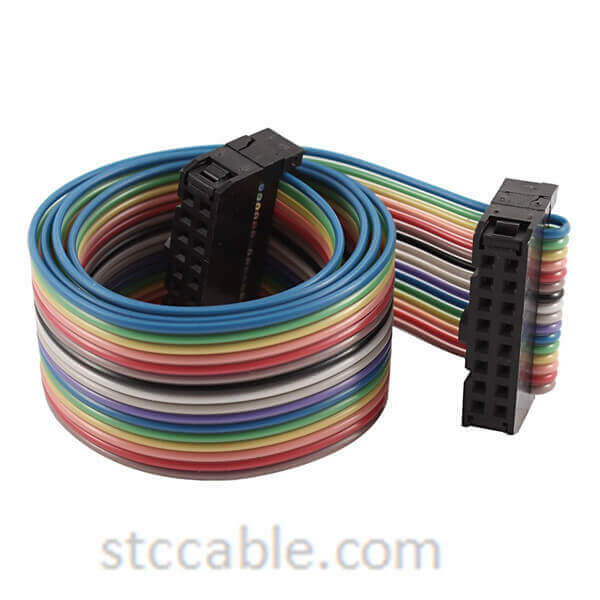2.54mm Pitch 16 Pin 16 Way female to female IDC Flat Rainbow Ribbon Cable 18 inch