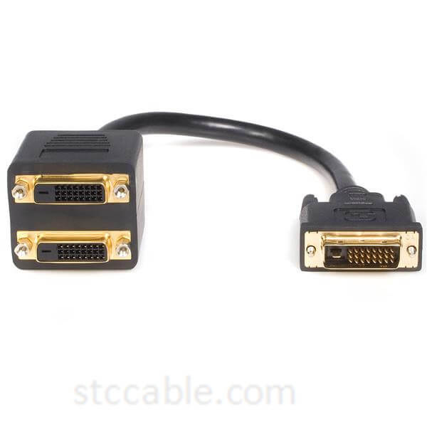 1 ft DVI-D to 2x DVI-D Digital Video Splitter Cable – male to female