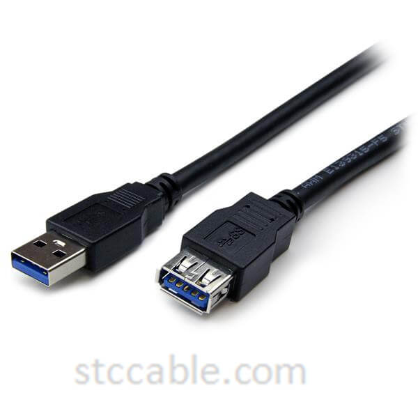1m Black SuperSpeed USB 3.0 Extension Cable A to A – Male to female