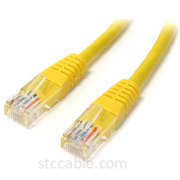 1 ft (0.3m) Molded Yellow Cat 5e Cables