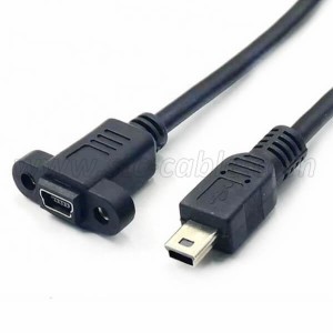 Mini USB Extension Cable With Screw Holes