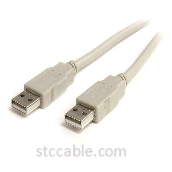 6 ft Beige A to A USB 2.0 Cable – Male to male