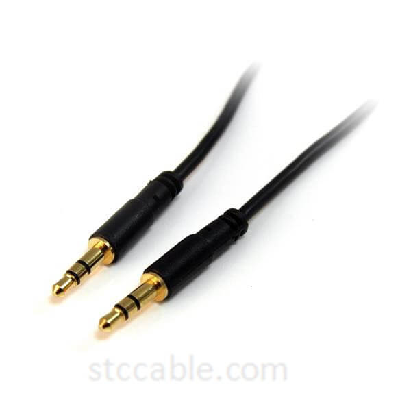 1 ft Slim 3.5mm Stereo Audio Cable – male to male