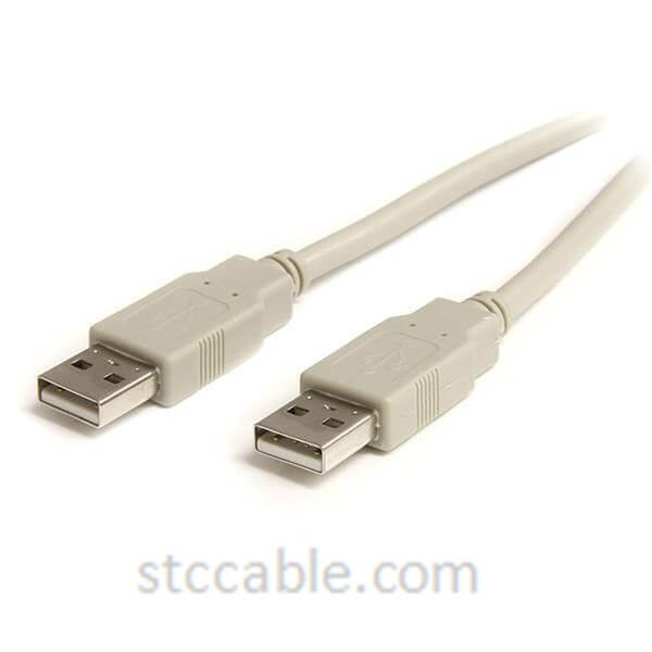 3 ft Beige A to A USB 2.0 Cable – Male to male
