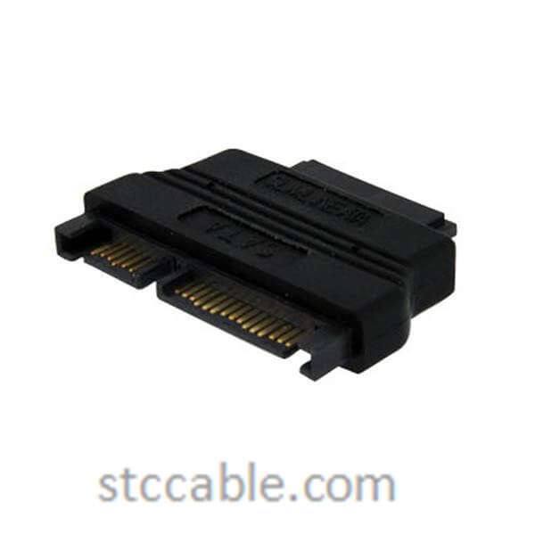 Slimline SATA to SATA Adapter with Power – Female to male