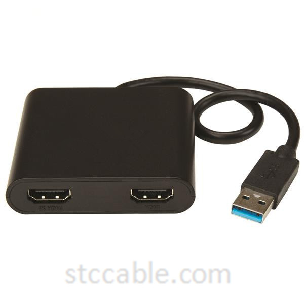 USB to Dual HDMI Adapter – 4K