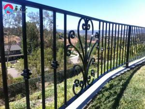 OEM Steel Panel Fencing Wrought Iron sliding window main gate for garden