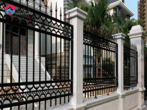 OEM Steel Panel Fencing Wrought Iron sliding window main gate for garden