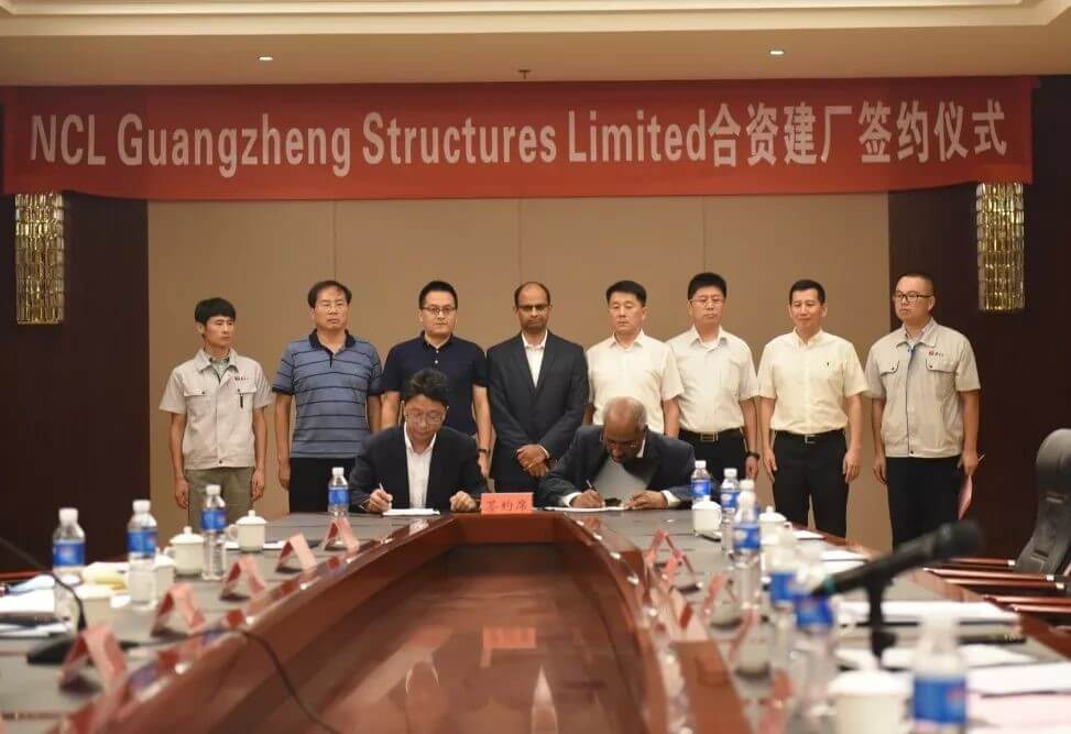 The first Sino-Indian joint venture company in Pingdu steel structure field was signed and established
