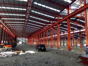 Hot New Products Metal Steel Structure Warehouse Buildings Sheds / Prefabricated Steel Light Steel Structure Warehouse