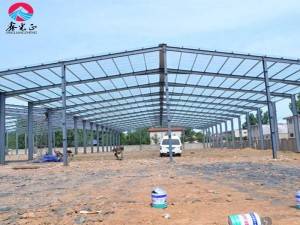 Low cost prefabricated steel frame construction factory workshop building plans