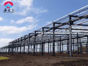 Long span prefabricated steel structure workshop shed factory building