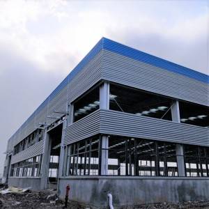 prefabricated steel structure warehouse with 2 story