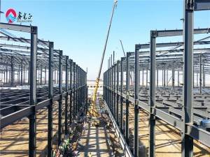 long span prefab steel structure warehouse