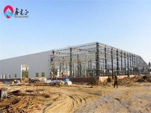 Hisense large span steel warehouse prefab steel warehouse