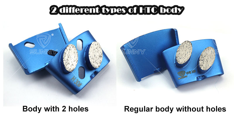 2 different types of HTC concrete grinding disc body