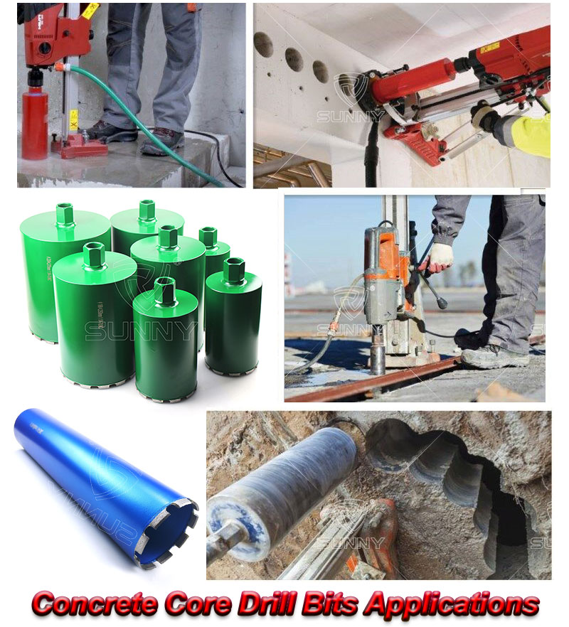 concrete core drill bits applications
