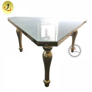 wholesale price Fashion design Luxury Gold Stainless Steel iron Furniture Dining Table  Dining Table   SF-SS045
