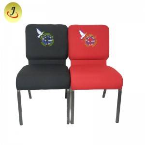 Multifunctional interlocking armless church chair with logo SF-JC011