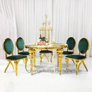 Wedding furniture luxury oval chairs and tables for sale