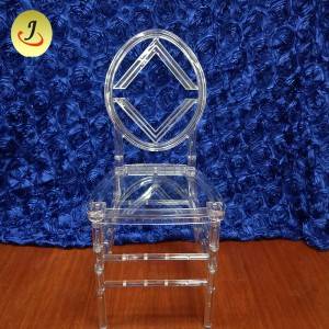 Wholesale price excellent quality acrylic transparent round back wedding chair SF-X07