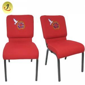 Multifunctional interlocking armless church chair with logo SF-JC011